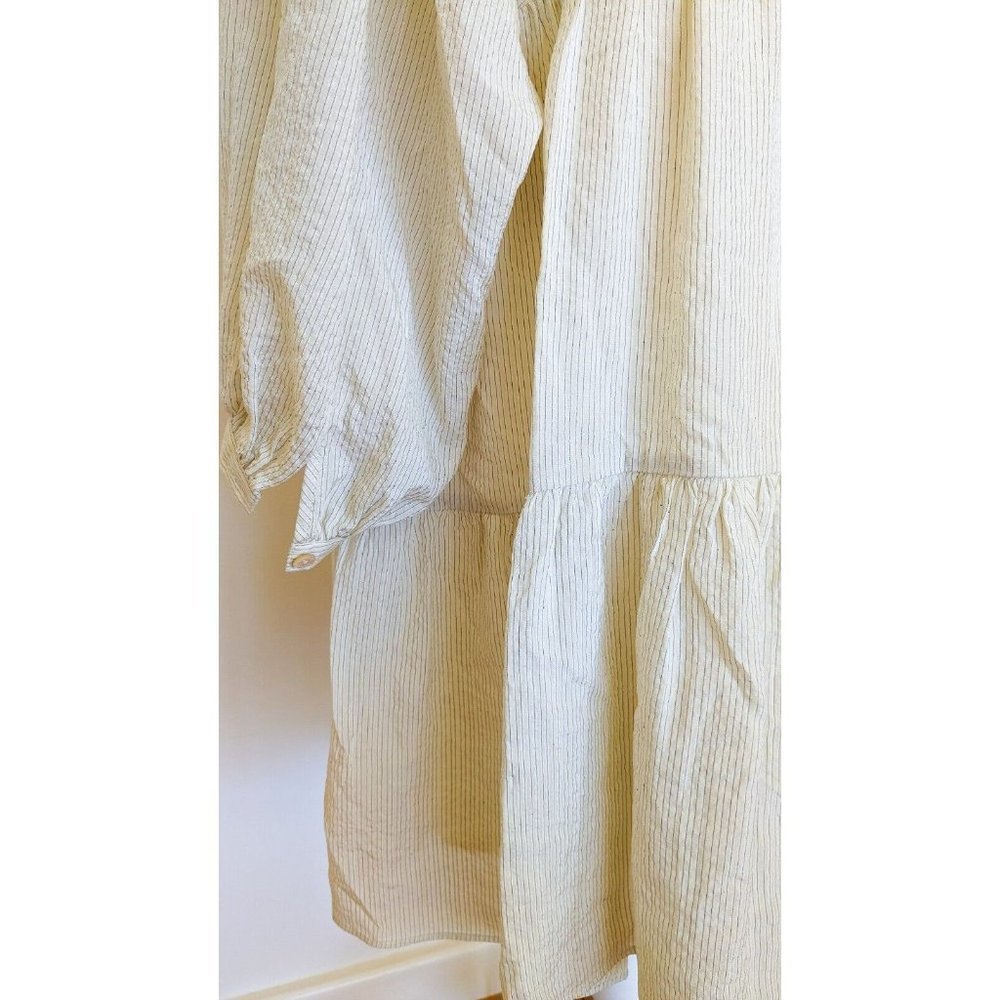 Anine Bing Madison Dress In Cream And Black Stripe Size S / 8-10 - Picture 8 of 10